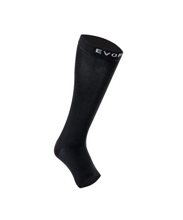 15-20mmHg Tall Black Open Toe Compression Socks - Toeless Relief for Swelling & Varicose Veins - TALL-XXL - Buy Online on GoSupps.com