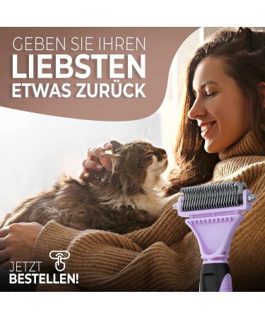 Pretty PAW Cat Brush - Gentle Hair Removal for Long & Short Hair Cats | Lavender Massage Brush for Soft Undercoat - Buy Online on GoSupps.com