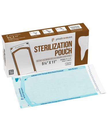 200 5.25 x 10 Self-Sterilization Pouches for Cleaning Tools Autoclave Sterilizer Bags for Dental Offices Pouch for Dentist Tools 200 Pouches 1 Box of Paper Blue Film - Buy Online on GoSupps.com