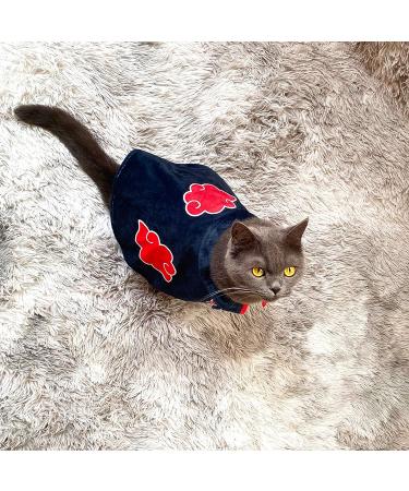 RELABTABY Cat Cloak Costume - Halloween Anime Pet Clothes for Cosplay & Ninja Cloak Christmas, Cute Party Dog Cape, Black (One Size) - Buy Online on GoSupps.com