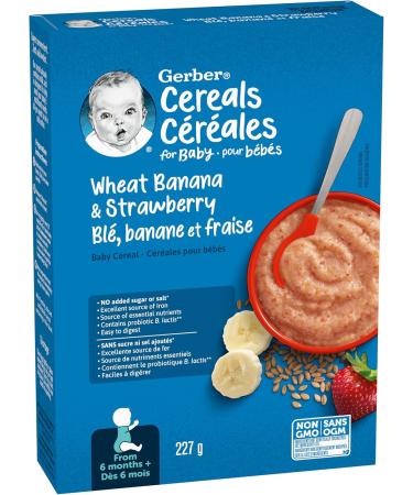 Nestle Gerber Nestle Gerber Wheat with Banana and Strawberry Baby Cereal 227g Box - Buy Online on GoSupps.com