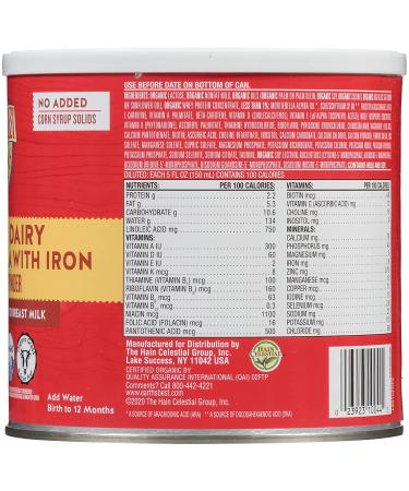 Organic Dairy Infant Powder Formula with Iron & DHA - Earthâ€™s Best 21 oz - Buy Online on GoSupps.com