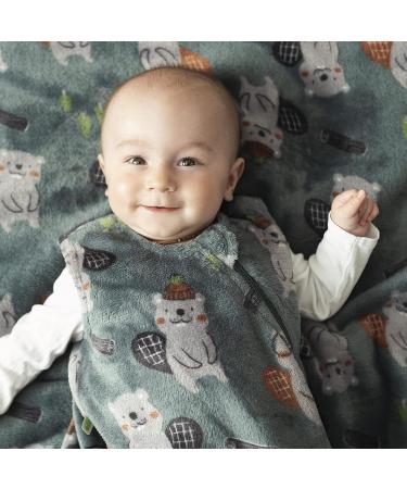 Winter Sleep Sack | Perlimpinpin 1.5 tog Made from Recycled Bottles | Soft Plush Weighted Baby Sleep Sack for Colder Temperatures (Beavers 6-18) - Buy Online on GoSupps.com