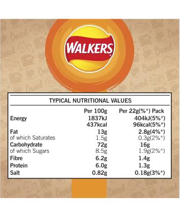 Walkers Oven Baked Cheese & Jalapeno Crisps 6 x 22g - Deliciously Spicy Snack Pack - Buy Online on GoSupps.com