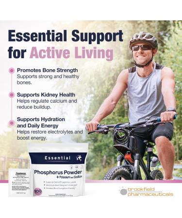 Phosphorus Supplements 100 Packets Dietary Supplements Powder with Sodium Phosphate and Potassium Phosphate Fruit Flavored Phosphorous Supplement Powder for Electrolyte Bone Health & Kidney Health - Buy Online on GoSupps.com