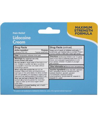 Thera Care Maximum Strength Lidocaine Cream - Long-Lasting Pain Relief - Non-Greasy Formula - 2.7 Oz - Buy Online on GoSupps.com