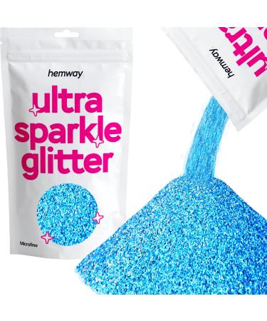 Hemway |Ultra-shine glitter microfine- 1/256 ".004" 0.1mm 100 micron 100 g Ocean Blue Hologrographic Ocean Blue Holographic Microfine- 100g