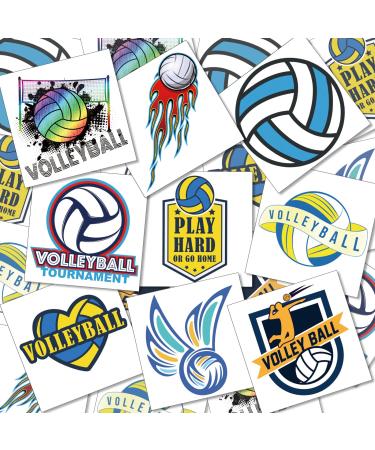 144 Pcs Volleyball Temporary Tattoos for Team Volleyball Team Gift Sports Waterproof Body Stickers Volleyball Tattoos for Fans Team Party Supplies  9 Styles - Buy Online on GoSupps.com