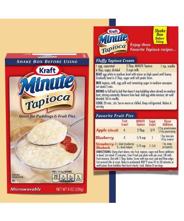 Minute Tapioca Bundle - 2x 8oz Kraft Packages + BELLATAVO Fridge Magnet | Ideal for Tapioca Pudding and Fruit Pie Filling - Buy Online on GoSupps.com