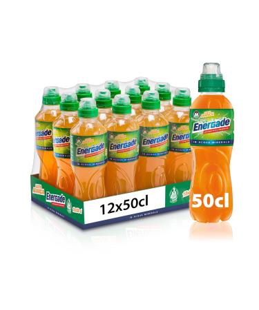 Energade Energade Replenishing Drink 12 x 0.5 L orange flavor with mineral salts perfect for physical activity push&pull cap sporty size for hydration on the go