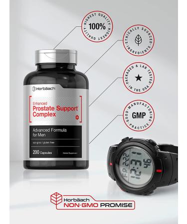 Prostate Health Complex for Men | 200 Capsules | Herbal Supplement | Non-GMO & Gluten Free - Buy Online on GoSupps.com