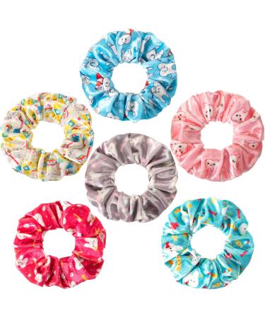 6 Pieces Dentist Velvet Hair Scrunchies Tooth Hair Tie Ropes Dental Teeth Hair Accessories Dental Hygienist Gift Hair Bands for Women Girls - Buy Online on GoSupps.com