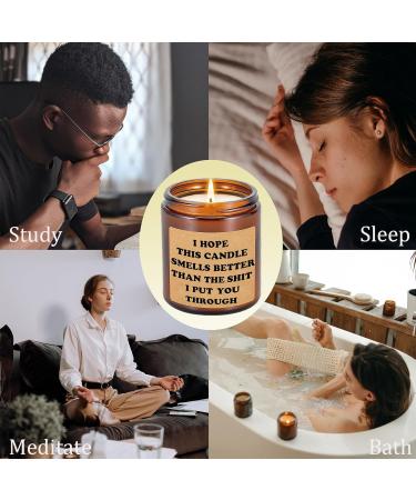 Soy Wax Lavender Aromatherapy Scented Candle Gift for Women - 200g Handmade, Long-Lasting - Perfect Funny Gift for Friend - 50 Hours Burn Time - Buy Online on GoSupps.com