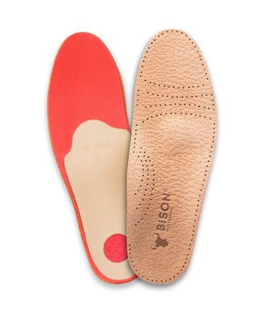 ORTRI Orthopedic leather insoles against SHOCK ABSORBER latex foam/size 40