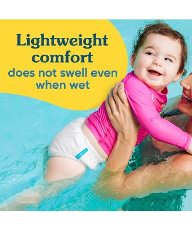 Charlie Banana Reusable Swim Diaper - Adjustable Drawstring, Leak-Proof Fit - Pencil Stripes Blue - Large (20-27lbs) - Buy Online on GoSupps.com