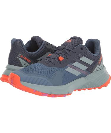 adidas Women's Terrex Soulstrides Trail Running Shoe 11 - Wonder Steel/Magic Grey/Impact Orange - Buy Online on GoSupps.com