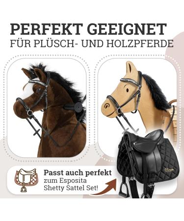 Esposita Bitless Bridle for Wooden Horses - Small Black | International Shipping Available - Buy Online on GoSupps.com
