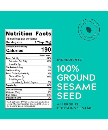 Incredible Tahini Classic Natural Sesame Butter 2 Pack 16oz | Plant-Based & Certified Kosher | Ideal for Salad Dressing, Hummus & Vegan Dips - Buy Online on GoSupps.com