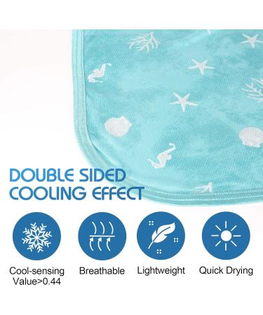 Cooling Blanket- Twin/Full Size Coastal Theme- Lightweight Breathable Summer Blanket- Dual-sided Cold Effect- 60 x 90- Emerald- Ideal for Hot Sleepers and Night Sweats - Buy Online on GoSupps.com
