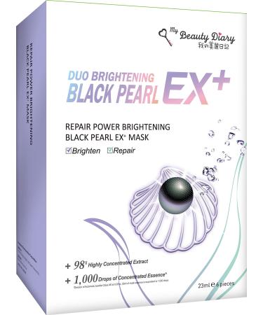 My Beauty Diary -Repair Power Brightening Black Pearl EX+ Facial Face Mask (6 Sheets) - New English Version