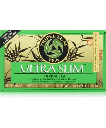Triple Leaf Tea Ultra Slim Herbal Tea Caffeine-Free 20 Tea Bags 1.4 oz (40 g)