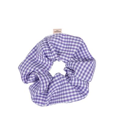 Becks ndergaard Cosette Scrunchie - hair tie for women checked in purple/white (Lavender Crystal) made of 100% polyamide - One Size