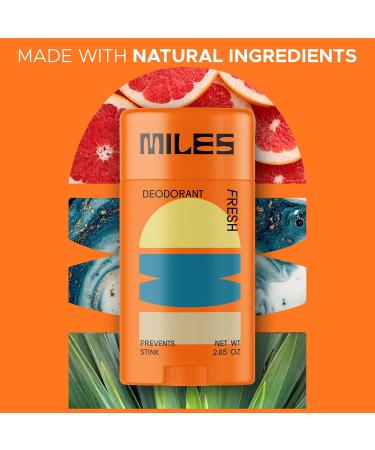 Miles Kids Deodorant for Boys and Girls - Aluminum Free Deodorant for Kids and Teens Natural Hypoallergenic Made in USA - Fresh Scent 1-Pack Fresh 2.65 Ounce (Pack of 1) - Buy Online on GoSupps.com