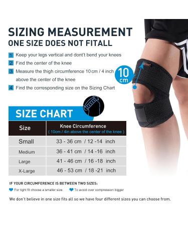 HUETIDE Adjustable Patella Tendon Knee Strap for Men and Women - Knee Support Brace for Arthritis, Meniscus Tear, and Joint Pain Relief - X-Large - Buy Online on GoSupps.com