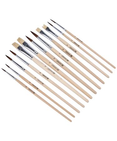 Brunnen 1048929 Set of school brushes (12 pieces natural hair) 1 L