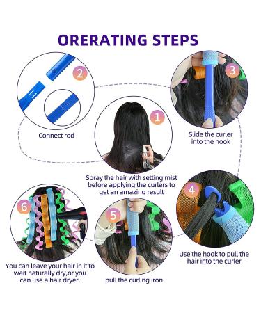 36Pcs Heatless Waves Hair Curlers Kit - No Heat Wave Hair Curler Set for Most Hairstyles (17.7 Inch) - Buy Online on GoSupps.com