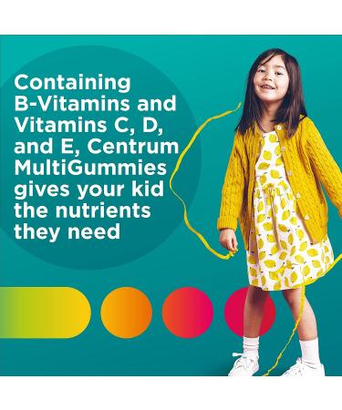 Centrum Kids Multivitamin Gummies - Tropical Punch Flavor - 110 Count - 110 Day Supply - Natural Flavors - Fruit Flavored - Pack of 1 - Buy Online on GoSupps.com