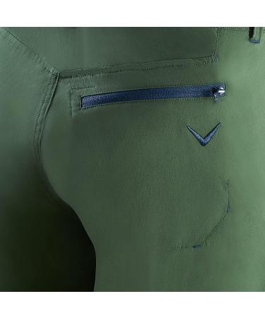 Black Crevice Men's Trekking Shorts | Water-Repellent Quick-Drying Durable Outdoor Shorts in Forest Green/Steel Blue | Ideal Hiking Gear for Men - Buy Online on GoSupps.com
