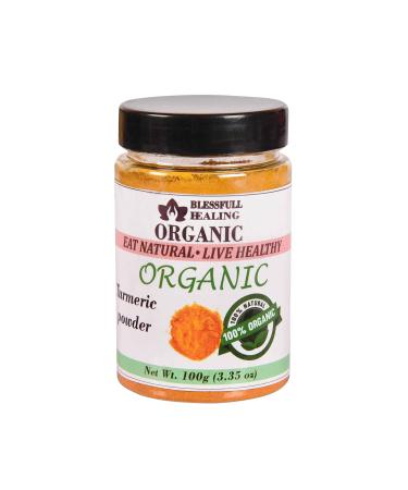 Blessfull Healing Organic Turmeric Powder 100 Gram Airtight Container (Packing May Vary) 100 Gram 3.35 oz