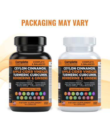 Ceylon Cinnamon Capsules 4000mg with Berberine Turmeric Ginseng & More | Premium Health Supplement for Weight Loss & Wellness - International Shipping Available - Buy Online on GoSupps.com