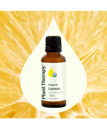 Plant Therapy Organic Lemon Essential Oil 100% Pure USDA Certified Organic Undiluted Natural Aromatherapy Therapeutic Grade 30 mL (1 oz) - Buy Online on GoSupps.com