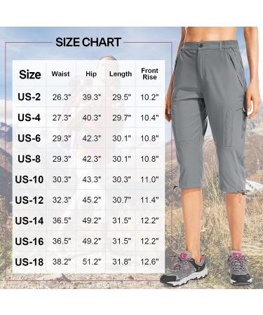 Linlon Women's Quick Dry Cargo Shorts - Outdoor Capri Long Shorts for Hiking & Travel (Size 8, Grey) - Buy Online on GoSupps.com