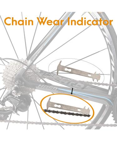 BIKEHAND Chain Wear Indicator Tool - Compatible with Shimano, Sram, Campagnolo, KMC - for 7 to 12 Speed Chains - Maintenance for Road, Mountain, and Hybrid Bikes - Buy Online on GoSupps.com