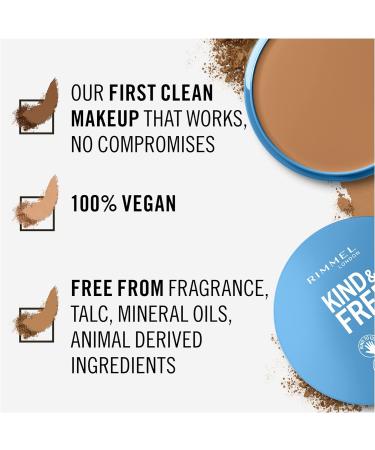 Rimmel Kind + Free Natural Finish Pressed Powder Tan 040 - Skin-Friendly Formula - Buy Online on GoSupps.com
