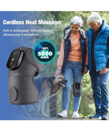 Heating Pad for Knee Brace with Massager - Pain Relief & Warmth | Best Heated Knee Wrap - Buy Online on GoSupps.com