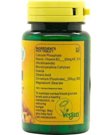 Veganicity Chromium 200mcg 60 Tablets for Metabolism Health - Vegan Supplement - Buy Online on GoSupps.com
