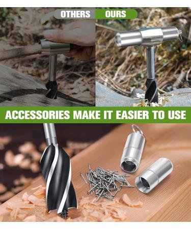 Survival Settlers Tool: Bushcraft Hand Auger Wrench for Camping - Wood Auger Drill Bit & Peg Maker Multi Tool with Sheath - Buy Online on GoSupps.com