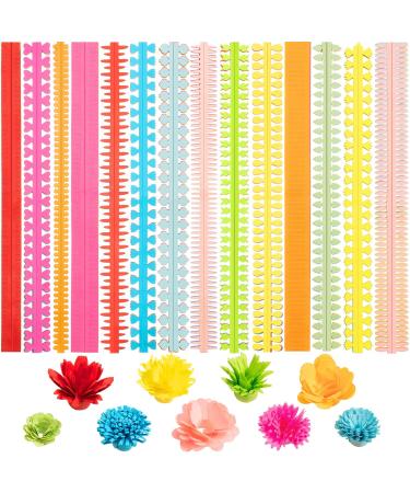 252 Pieces Paper Quilling Flower Quilling Art Strips DIY Flowers Petal Quilling Paper Strips Colorful Paper Quilling Patterns Tool for Handmade Art Crafts  14 Types  9 Colors - Buy Online on GoSupps.com