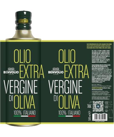 BENVOLIO 1938 Cold Pressed Extra Virgin Olive Oil - 500 ml - 100% ITALIAN Metallic Gourmet Bottle - Buy Online on GoSupps.com