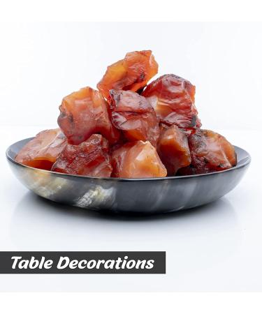 Crocon 1LB Carnelian Rough Bulk Natural Stone for Chakra Balancing and Crystal Healing - Good Luck Home Office Decor - Buy Online on GoSupps.com