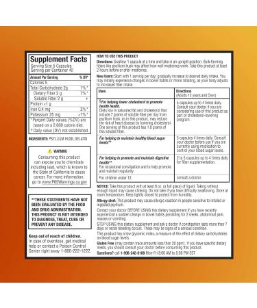 GoodMeds Psyllium Husk Fiber 520mg Capsules Supplement Soluble Dietary Colon Support for Women and Men Restore Digestive Regularity and Balance (200 Count) - Buy Online on GoSupps.com