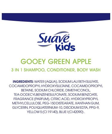 Suave Kids 3-in-1 Gooey Green Apple Shampoo, Conditioner, Body Wash 10 oz - Tear-Free - Buy Online on GoSupps.com