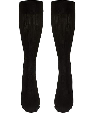 Buy Truform Compression Socks for Women - 15-20 mmHg Knee High Brown Rib Knit X-Large Pack of 2 | Best Women's Dress Socks for Comfort & Support - Buy Online on GoSupps.com
