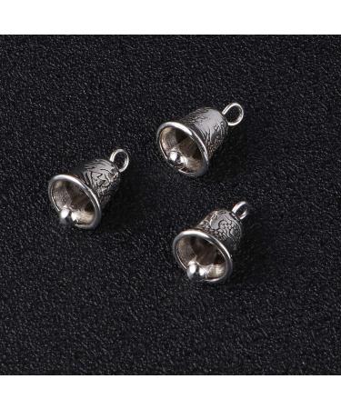 NUOBESTY 20pcs Antique Silver Mini Jingle Bells Charms for Jewelry and Crafts - 1.5x1x1cm - Buy Online on GoSupps.com