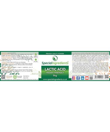 5kg Vegan-Friendly Lactic Acid Powder for Vegan Cheese & Butter - Non-GMO, Recyclable Container - Buy Online on GoSupps.com