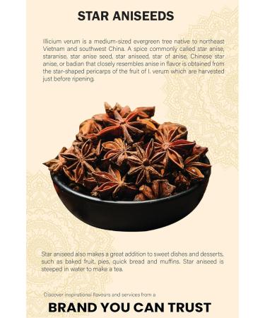 Premium Quality Star Anise Seeds - 100g | Natural, Vegan, Non GMO | No Additives or Preservatives - Buy Online on GoSupps.com